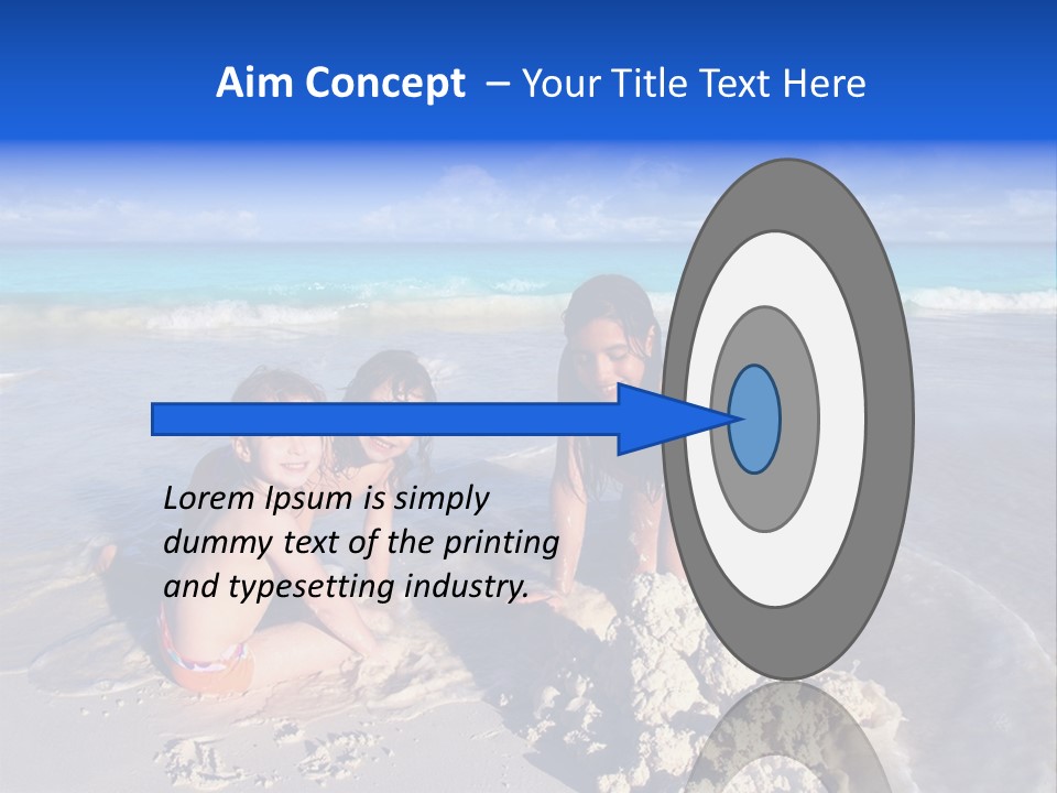 Happiness Friends Sea PowerPoint Template