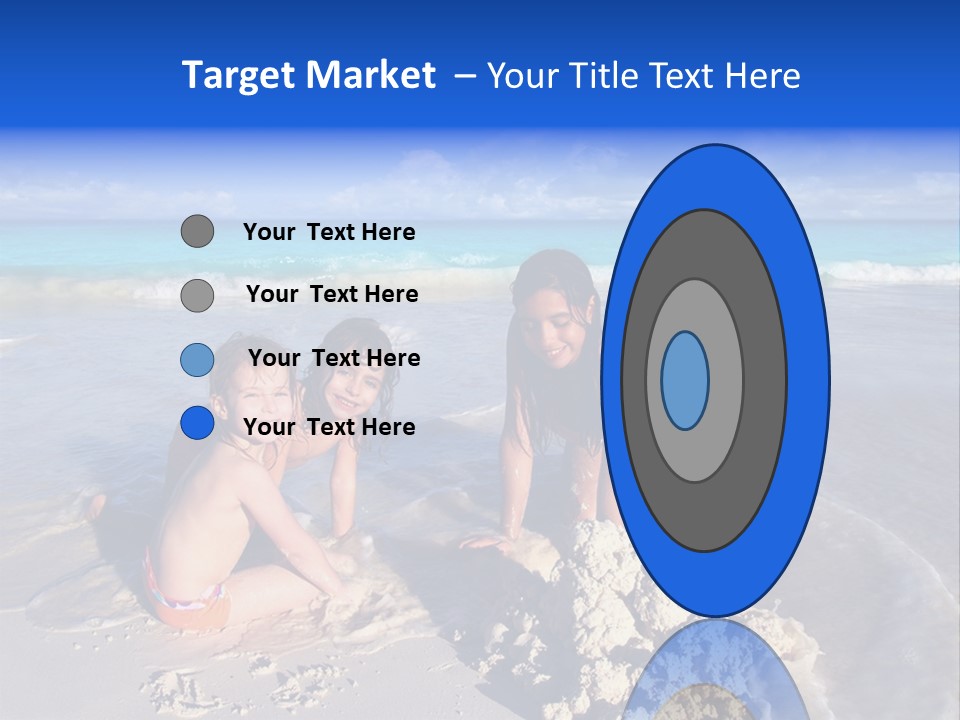 Happiness Friends Sea PowerPoint Template