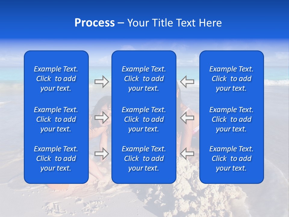 Happiness Friends Sea PowerPoint Template