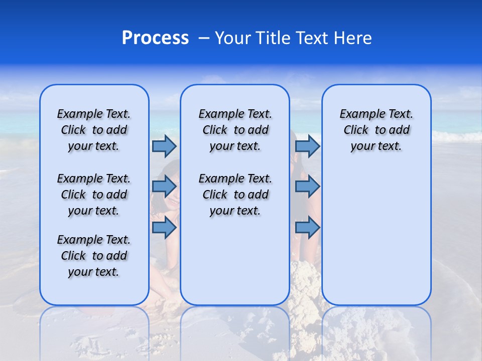 Happiness Friends Sea PowerPoint Template