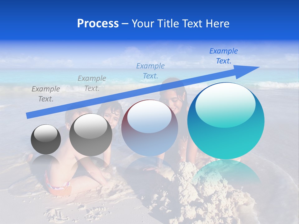 Happiness Friends Sea PowerPoint Template