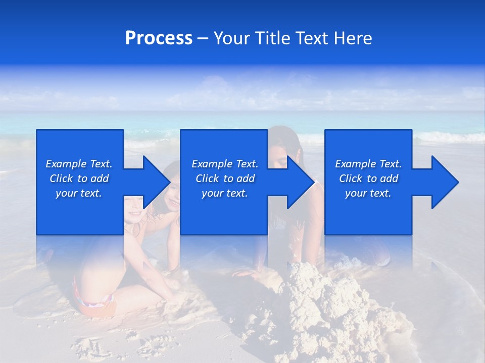 Happiness Friends Sea PowerPoint Template