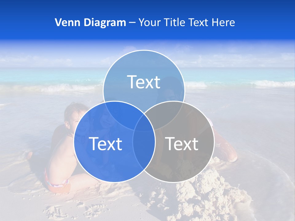 Happiness Friends Sea PowerPoint Template