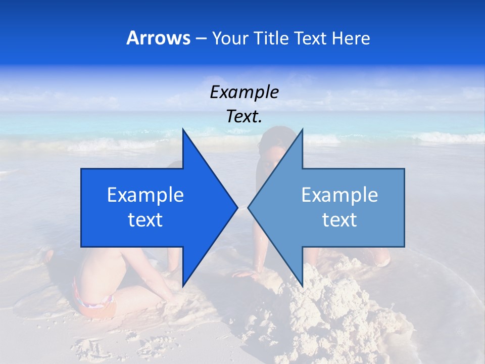 Happiness Friends Sea PowerPoint Template