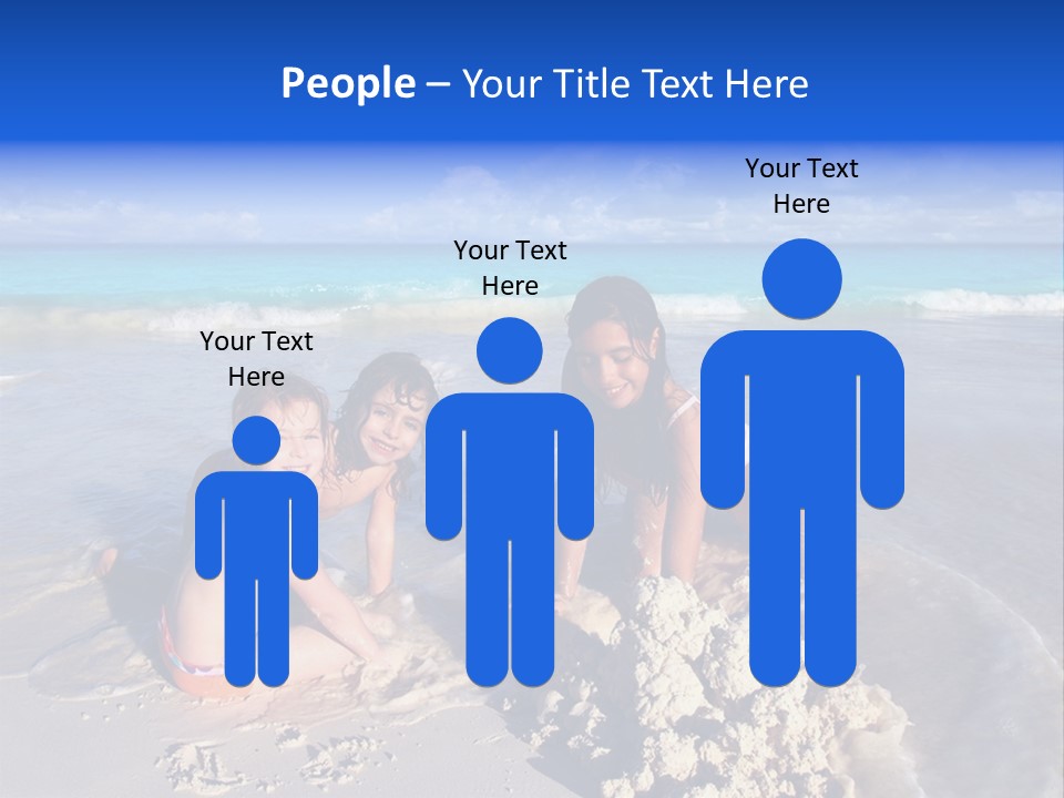 Happiness Friends Sea PowerPoint Template