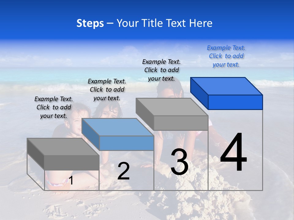 Happiness Friends Sea PowerPoint Template