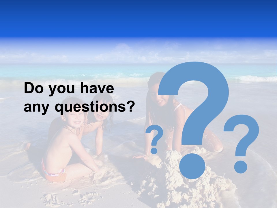 Happiness Friends Sea PowerPoint Template