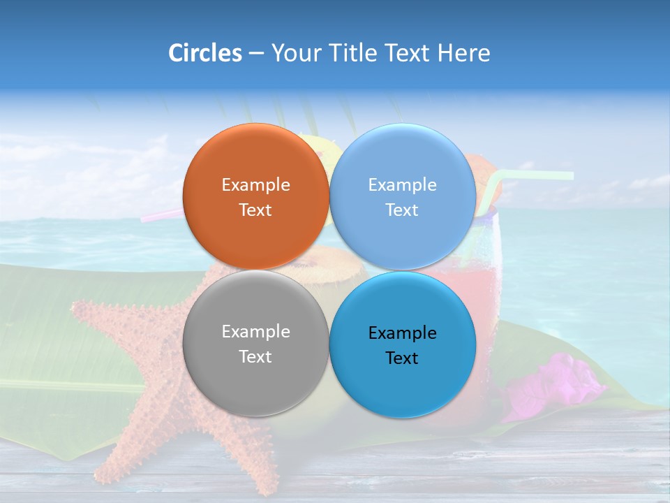 Riviera Island Turquoise PowerPoint Template