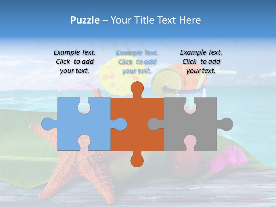 Riviera Island Turquoise PowerPoint Template