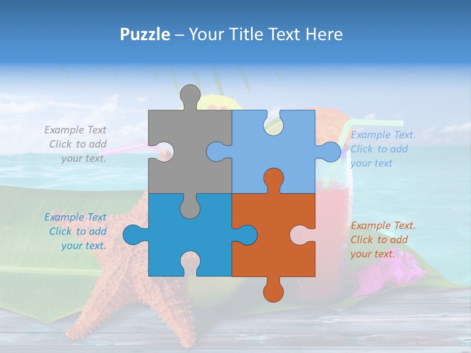 Riviera Island Turquoise PowerPoint Template