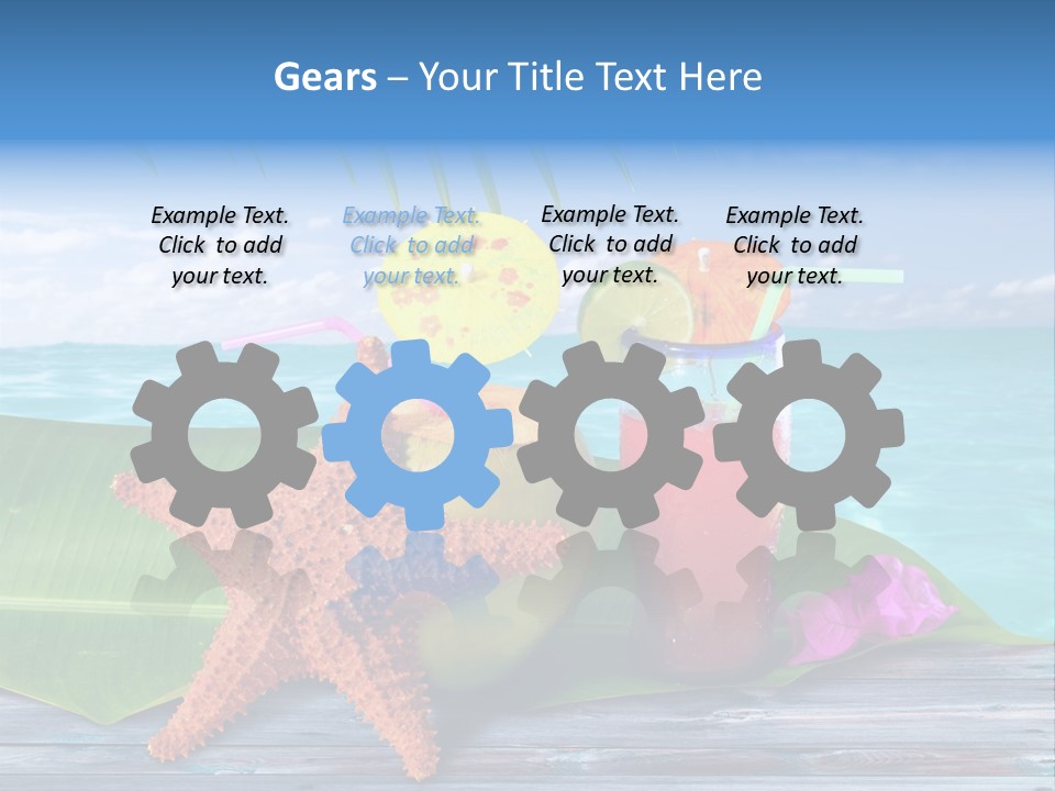 Riviera Island Turquoise PowerPoint Template