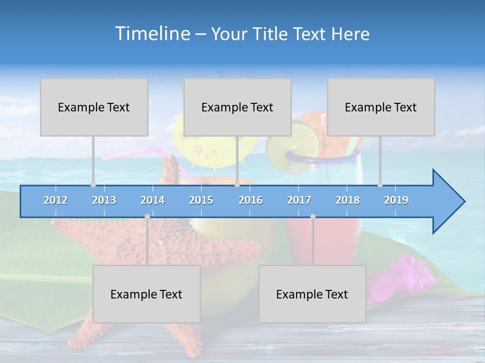 Riviera Island Turquoise PowerPoint Template