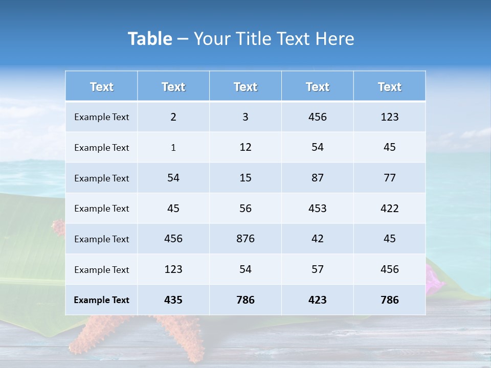 Riviera Island Turquoise PowerPoint Template