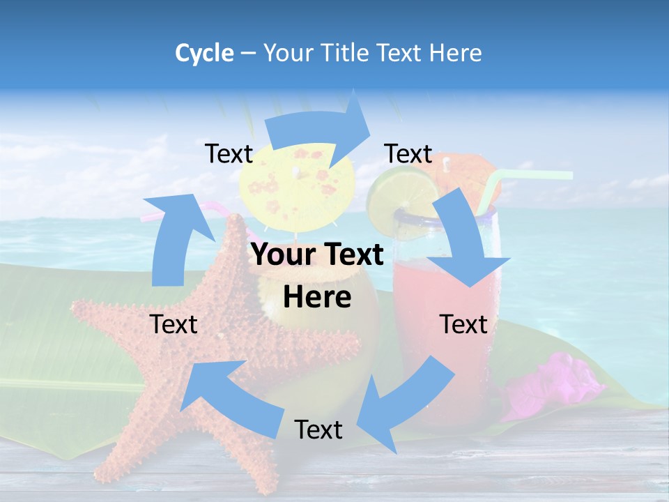 Riviera Island Turquoise PowerPoint Template
