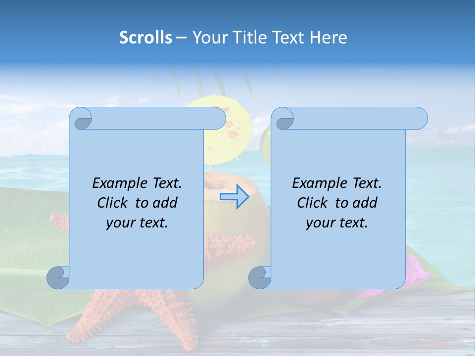 Riviera Island Turquoise PowerPoint Template