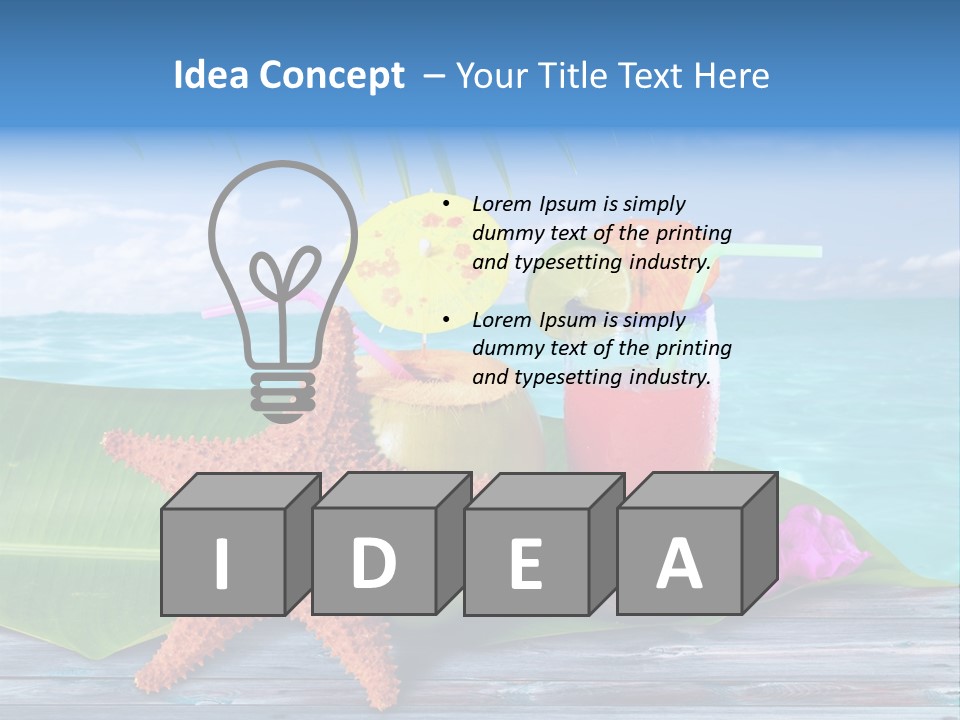 Riviera Island Turquoise PowerPoint Template