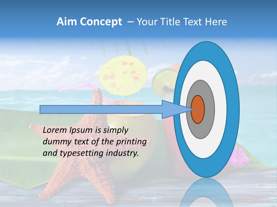 Riviera Island Turquoise PowerPoint Template