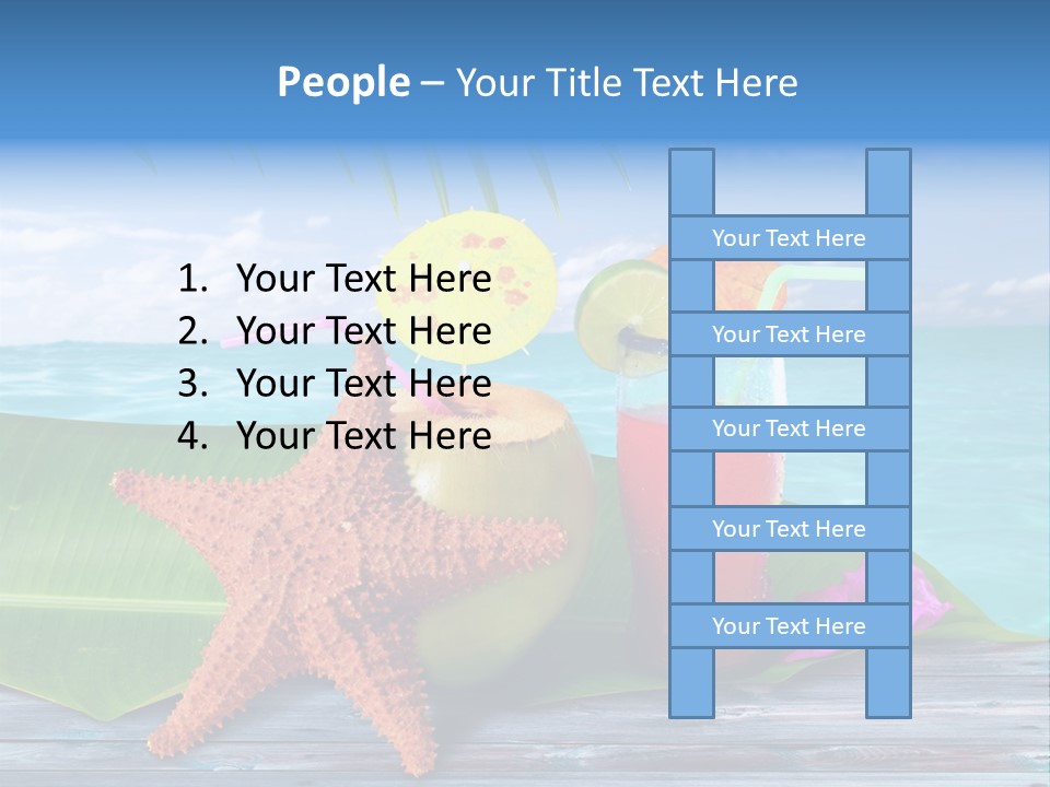 Riviera Island Turquoise PowerPoint Template