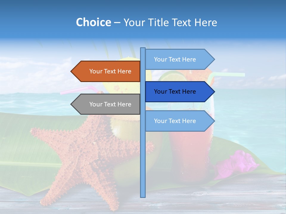 Riviera Island Turquoise PowerPoint Template