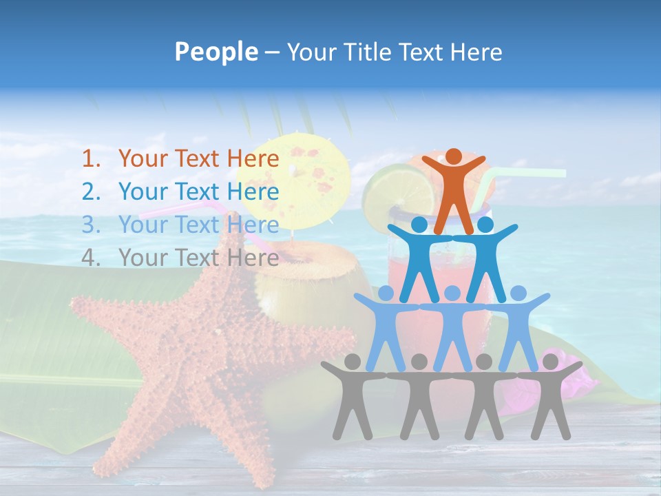 Riviera Island Turquoise PowerPoint Template