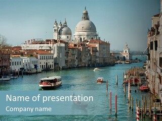 Gondola Venice Palace PowerPoint Template