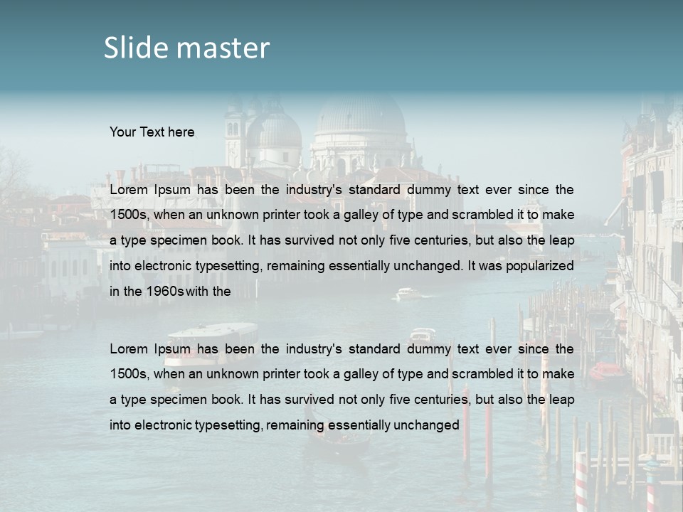 Gondola Venice Palace PowerPoint Template