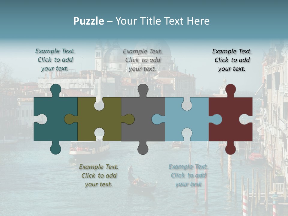 Gondola Venice Palace PowerPoint Template