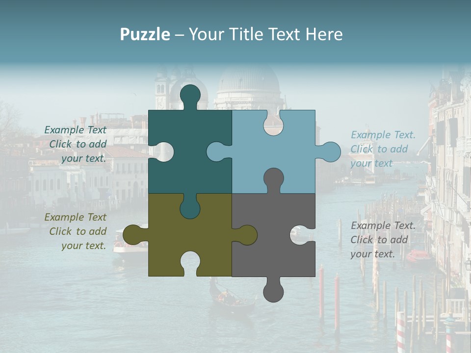 Gondola Venice Palace PowerPoint Template