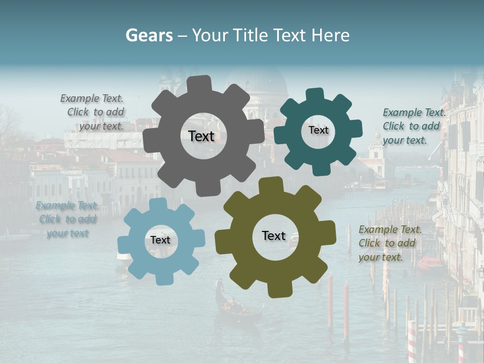 Gondola Venice Palace PowerPoint Template