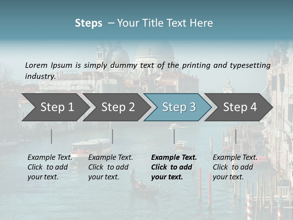 Gondola Venice Palace PowerPoint Template