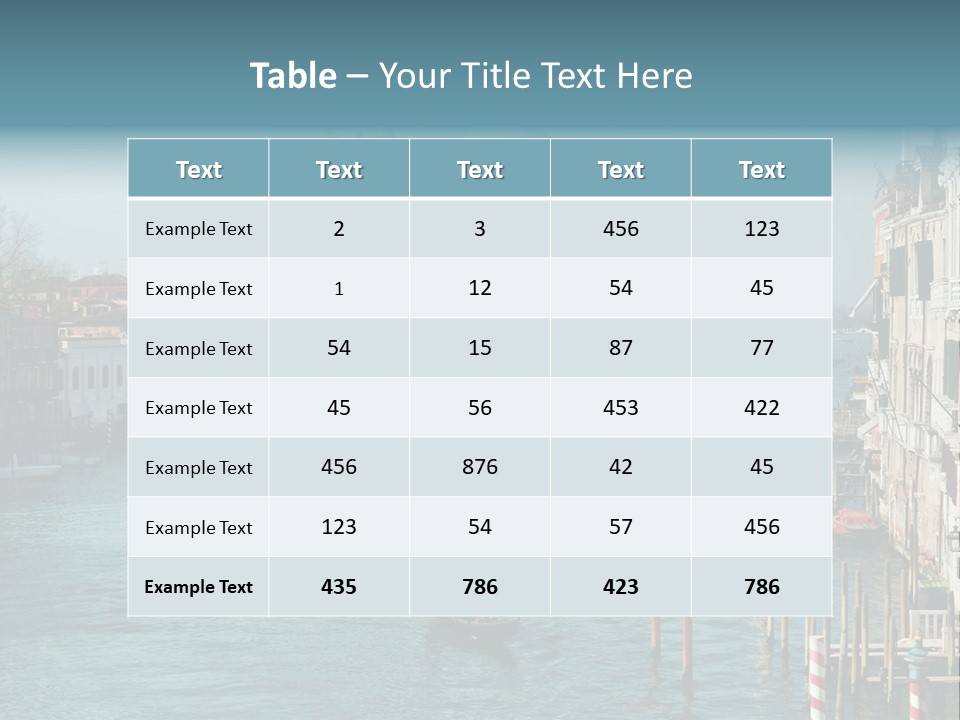 Gondola Venice Palace PowerPoint Template