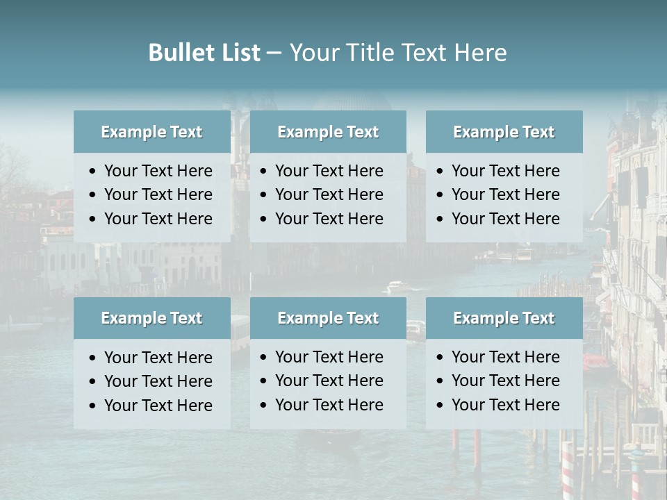 Gondola Venice Palace PowerPoint Template