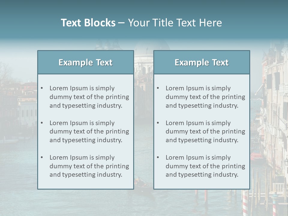 Gondola Venice Palace PowerPoint Template