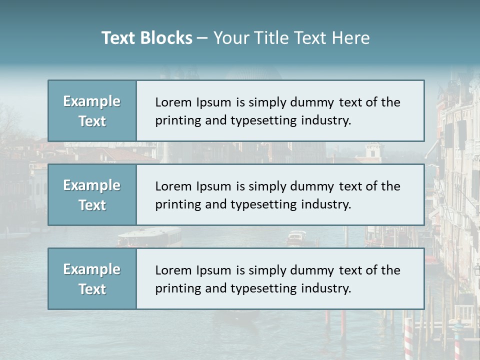Gondola Venice Palace PowerPoint Template