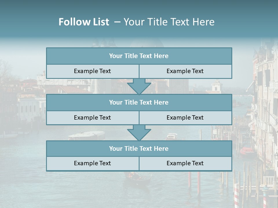 Gondola Venice Palace PowerPoint Template