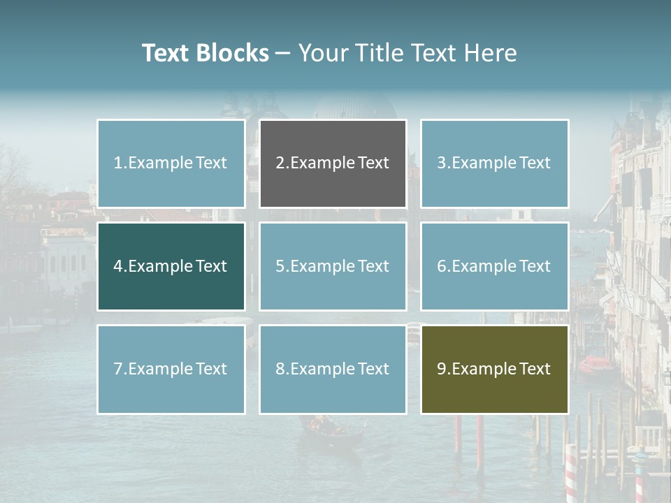 Gondola Venice Palace PowerPoint Template