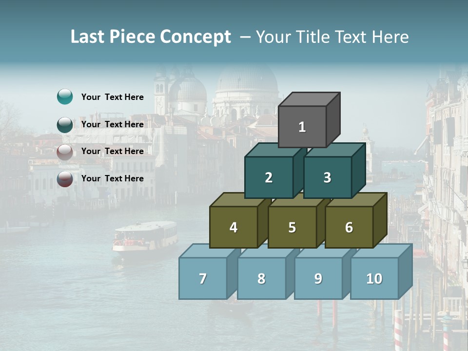 Gondola Venice Palace PowerPoint Template