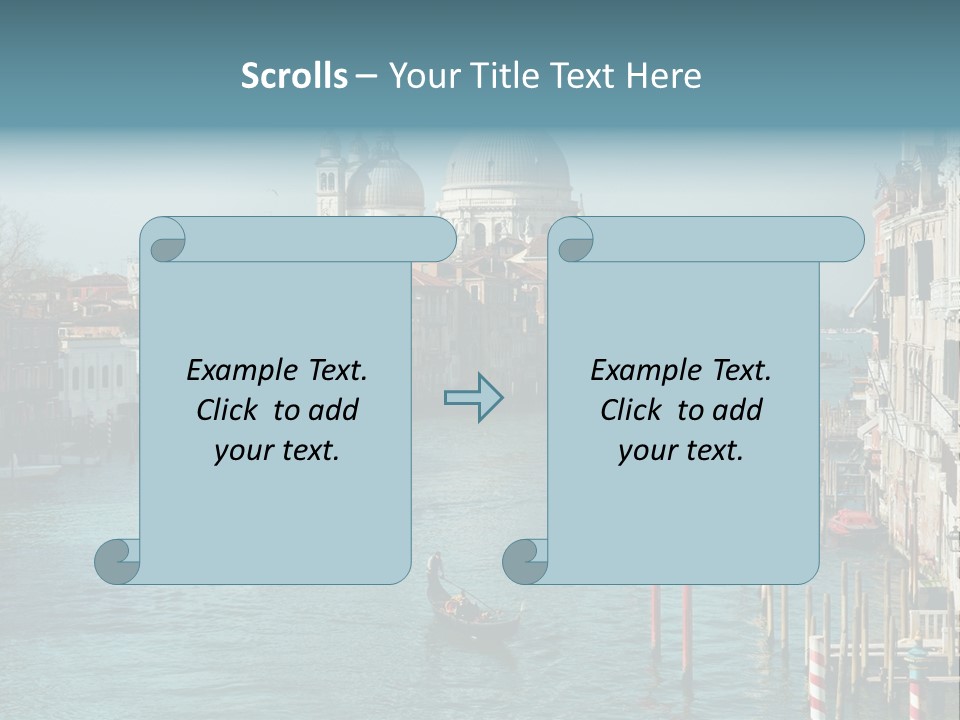 Gondola Venice Palace PowerPoint Template