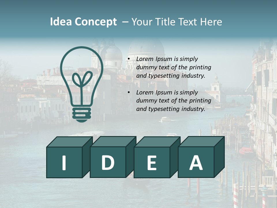 Gondola Venice Palace PowerPoint Template