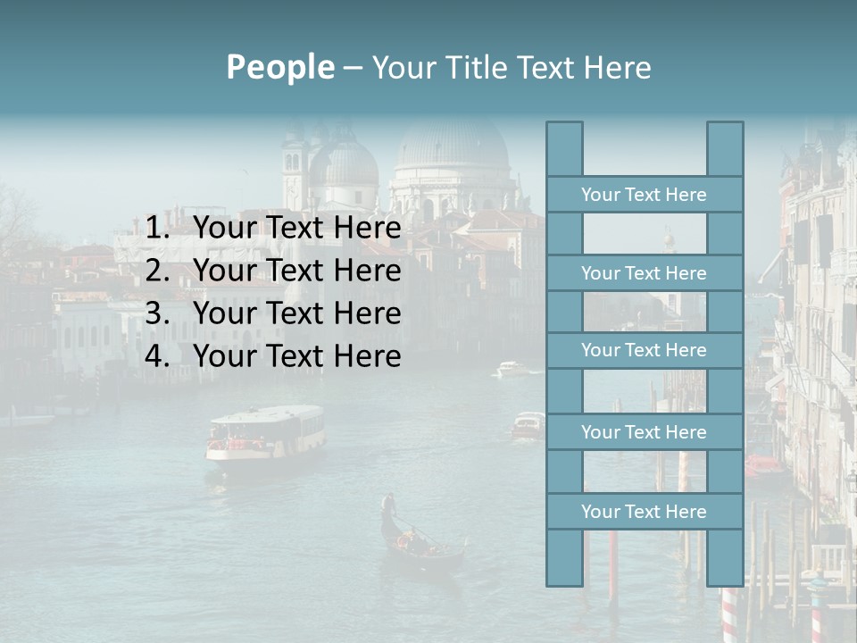 Gondola Venice Palace PowerPoint Template