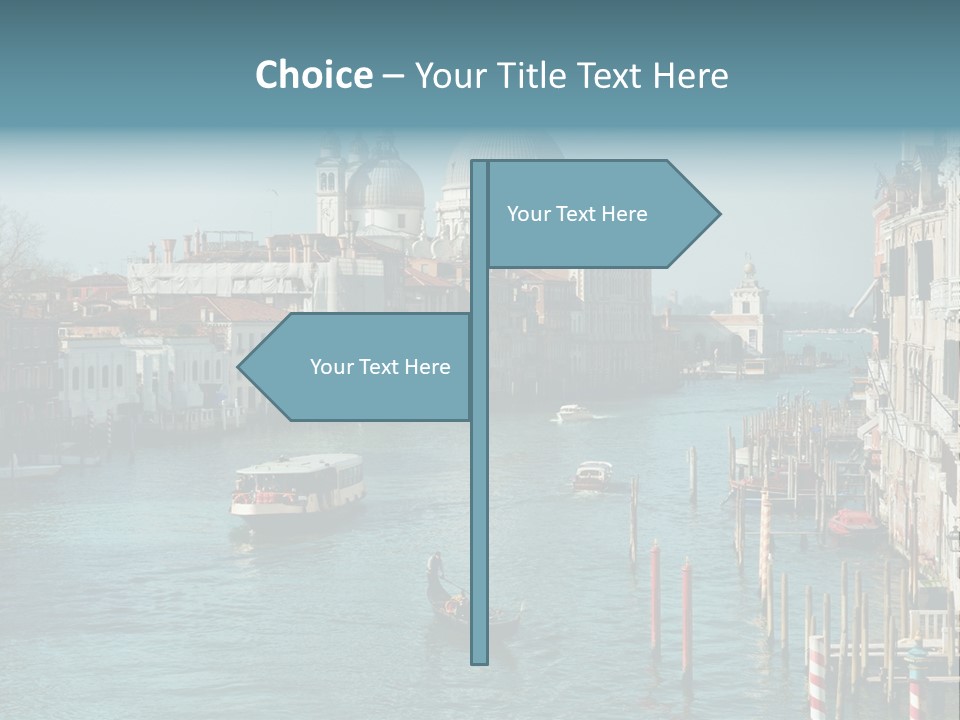 Gondola Venice Palace PowerPoint Template
