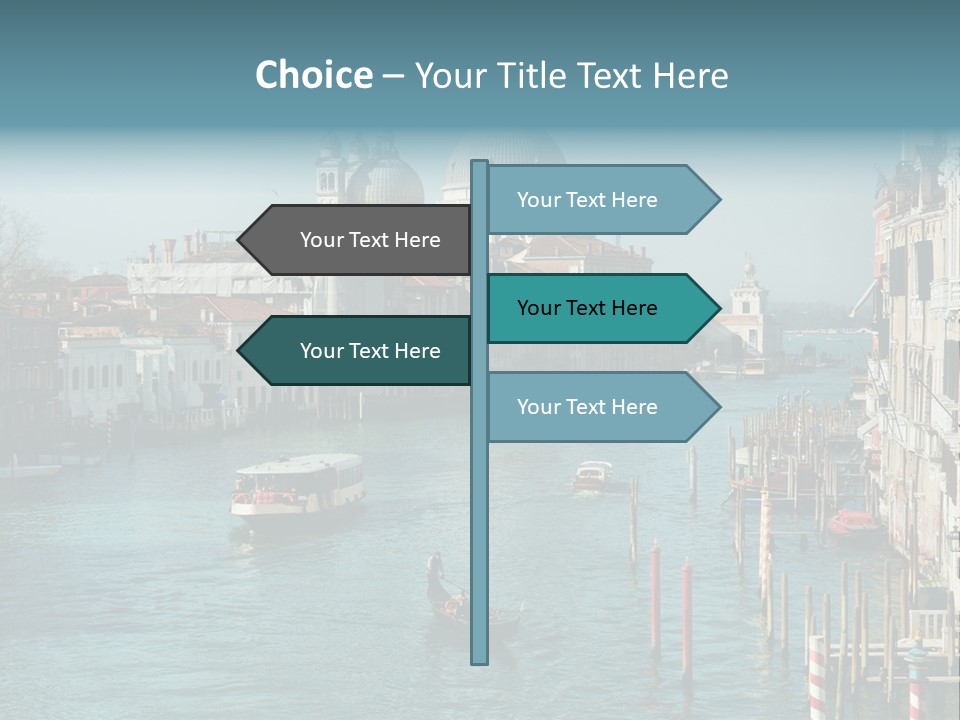 Gondola Venice Palace PowerPoint Template