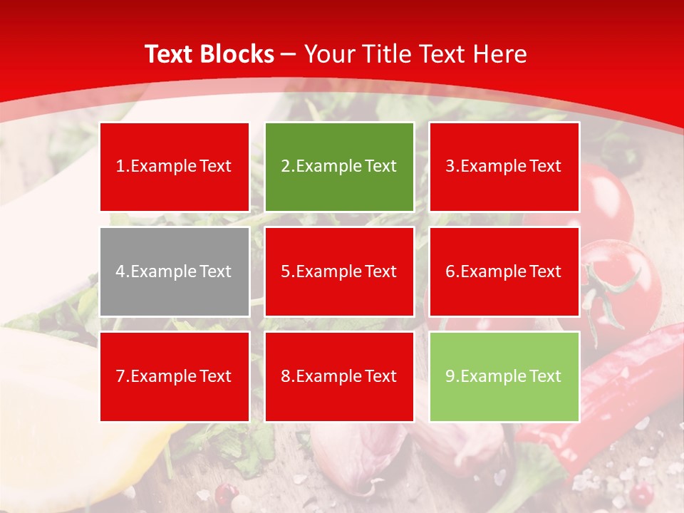 Seasoning Tomato Pepper PowerPoint Template