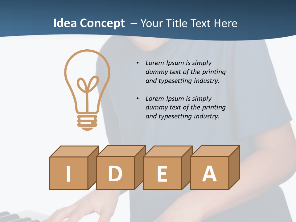 Background Loud Piano PowerPoint Template