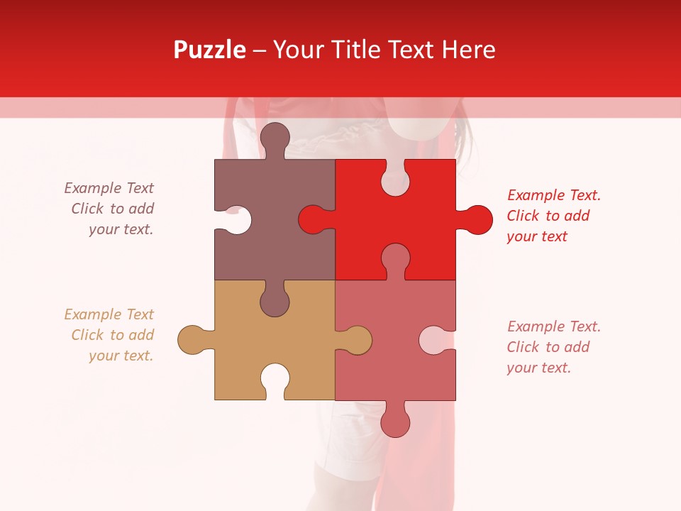 Caucasian Teamwork Smiling PowerPoint Template