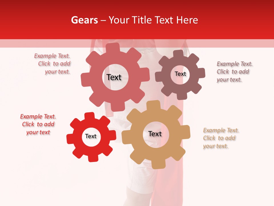 Caucasian Teamwork Smiling PowerPoint Template