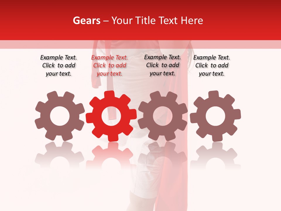 Caucasian Teamwork Smiling PowerPoint Template