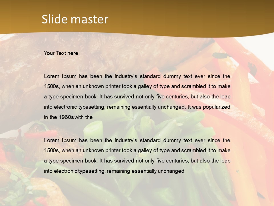 Food Green Traditional PowerPoint Template