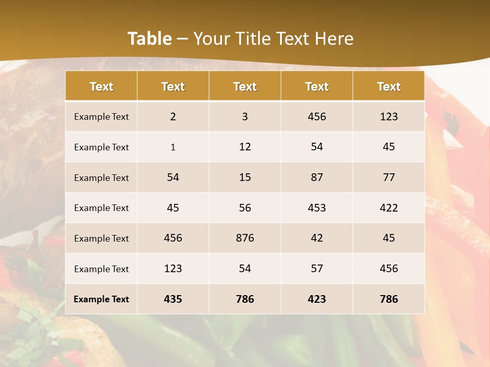Food Green Traditional PowerPoint Template