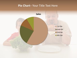 Eating Isolated Young PowerPoint Template